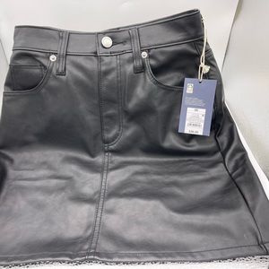 Faux Leather Black Mini Skirt